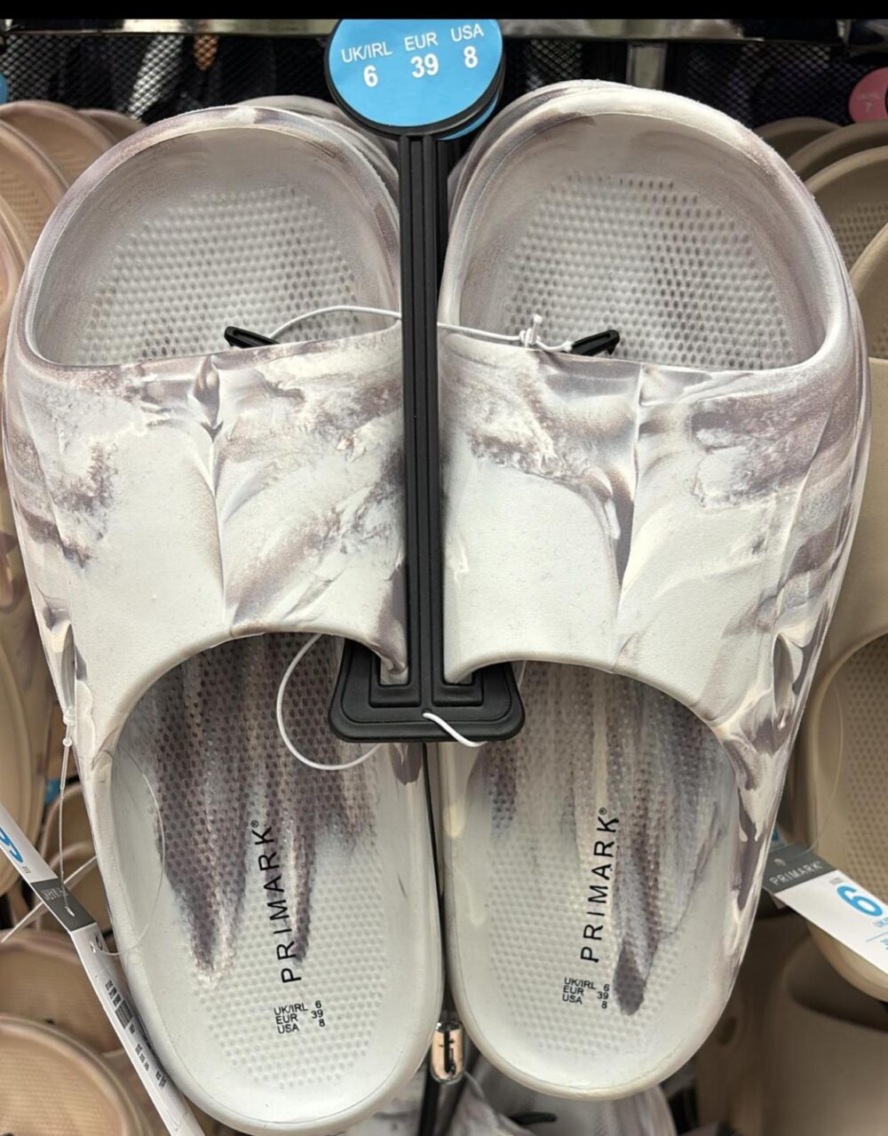 Primark Marble Slides - Grey