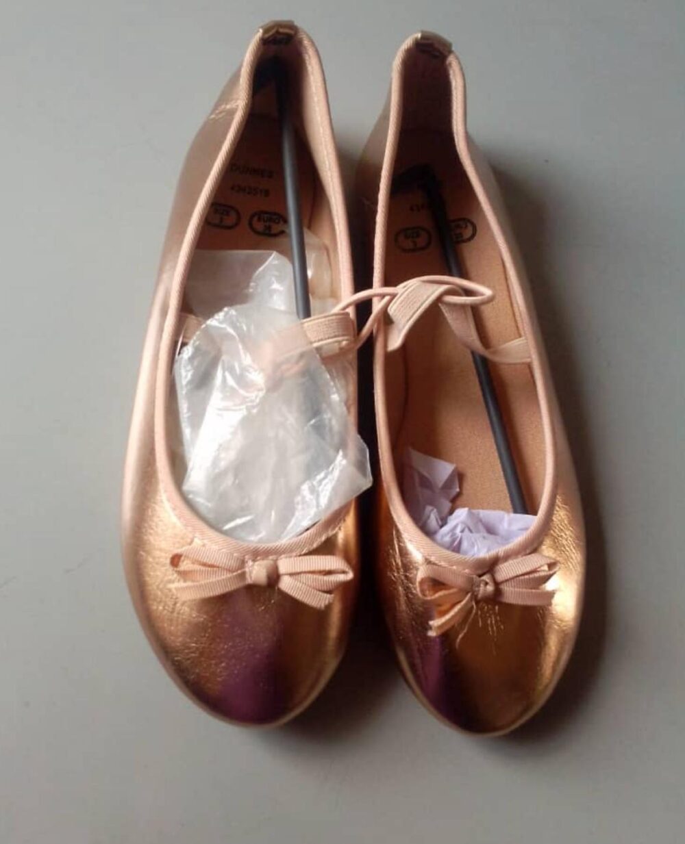 Dunnes Stores Girls' Rose Gold Ballet Flats