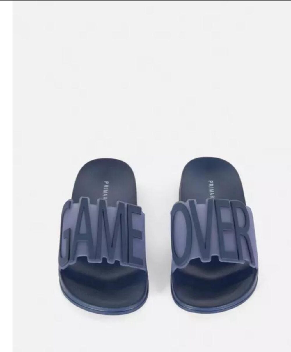 Primark "Game Over" Slides - Navy Blue