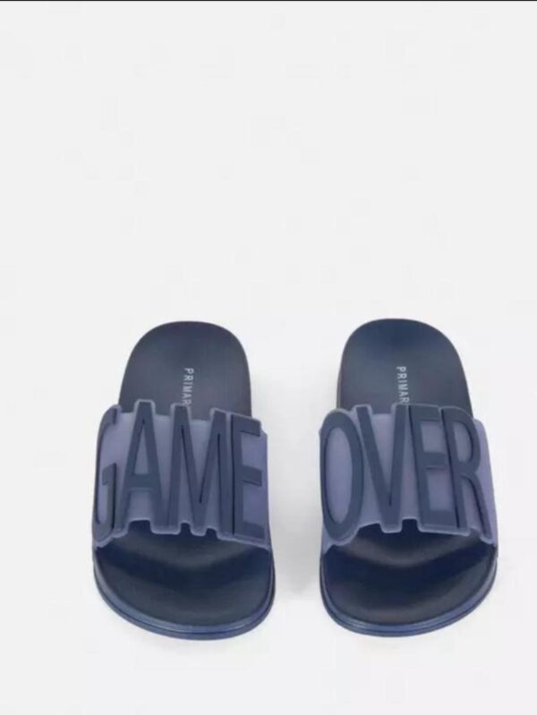 Primark "Game Over" Slides - Navy Blue
